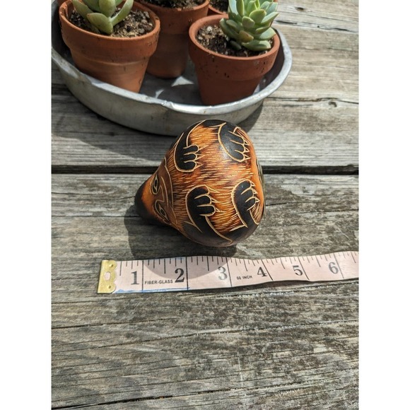 Peruvian Carved Monkey Gourd // Southwestern Rustic Decor - Picture 8 of 9